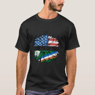 Kwajalein Atoll Flag Sunflower USA America I m Bot T-Shirt
