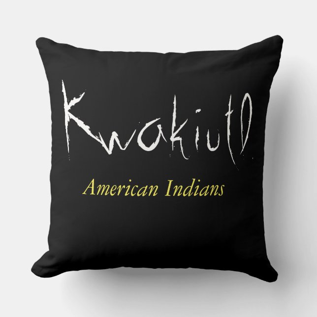 Kwakiutl American Indians tribu T-Shirt Cushion (Front)