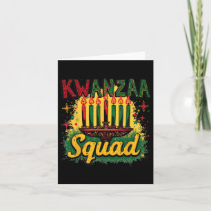 Kwanza Squad Afro-american Happy Kwanza Family Mat Card