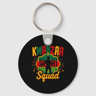 Kwanza Squad Family Afro-american Happy Kwanzaa Sq Key Ring