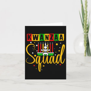 Kwanza Squad Family Christmas Afro-american Happy  Card