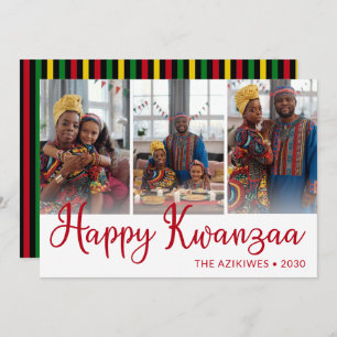 Kwanzaa 3 Photo Holiday Card
