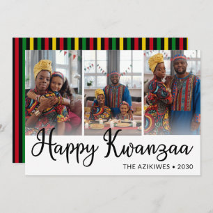 Kwanzaa 3 Photo Holiday Card