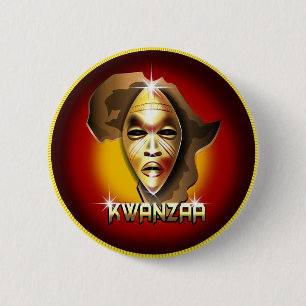 Kwanzaa 6 Cm Round Badge