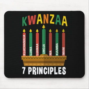 Kwanzaa 7 Principles Candles Kinara Pan Africans P Mouse Pad