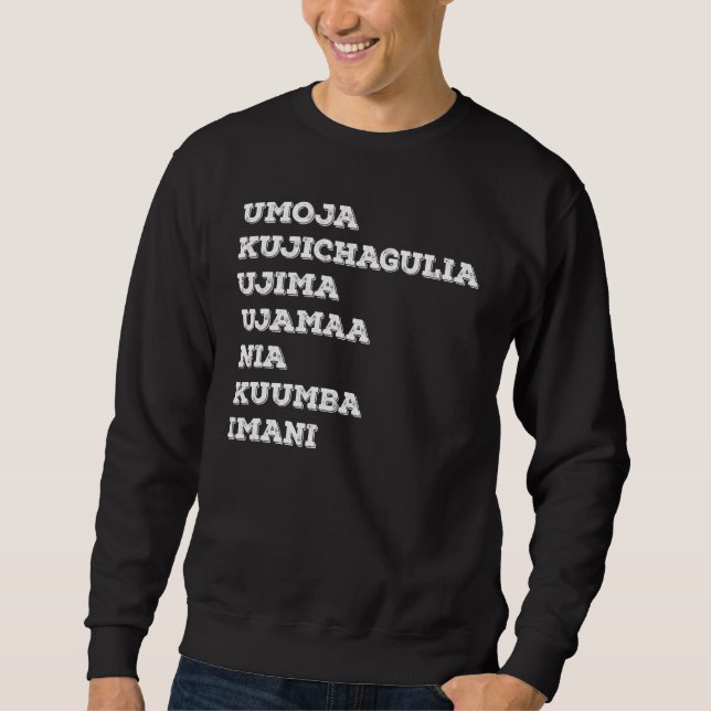Kwanzaa  7 Principles Sweatshirt (Front)