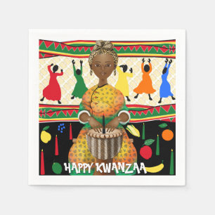 Kwanzaa African American Holiday Napkin