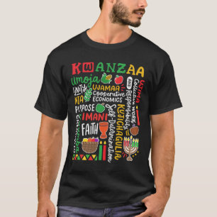 Kwanzaa African American Kinara 7 Principles Celeb T-Shirt