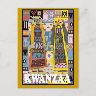 Kwanzaa - African characters Postcard
