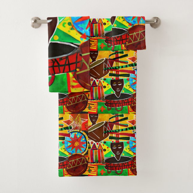 Kwanzaa Bath Towel Set (Insitu)