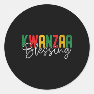 Kwanzaa Blessing Christmas African American Happy Classic Round Sticker
