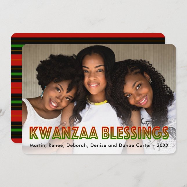 Kwanzaa Blessings | Photo Holiday Card (Front/Back)