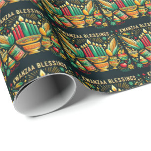 Kwanzaa Blessings Wrapping Paper