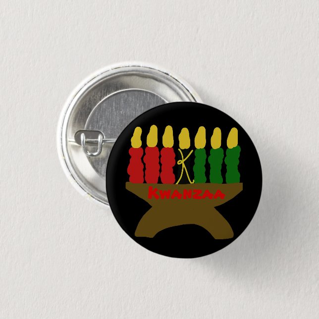 Kwanzaa Candles 3 Cm Round Badge (Front & Back)