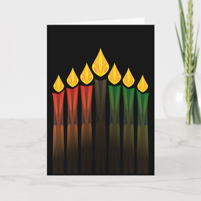 kwanzaa candles holiday card (Front)