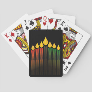 kwanzaa candles playing cards