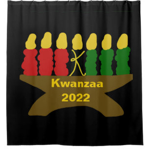 Kwanzaa Candles Shower Curtain