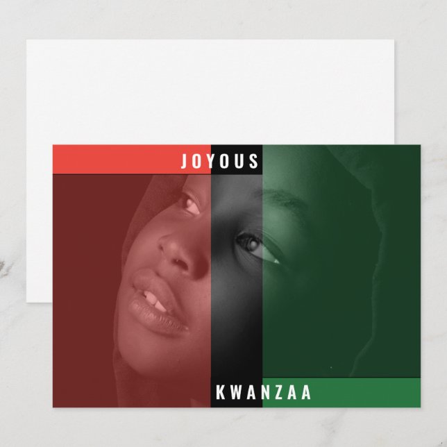 Kwanzaa Colours Photo Card (Front/Back)