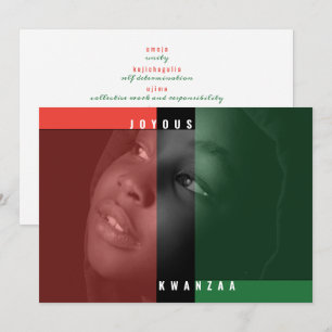 Kwanzaa Colours Photo Card