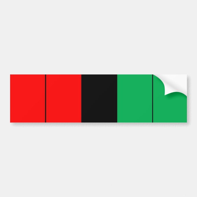 Kwanzaa Colours Red Black Green Stripes Pattern Bumper Sticker (Front)