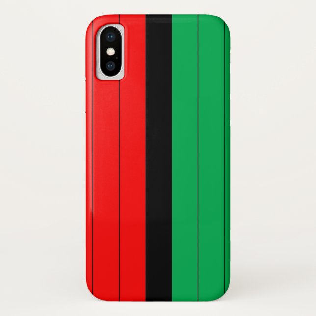 Kwanzaa Colours Red Black Green Stripes Pattern Case-Mate iPhone Case (Back)