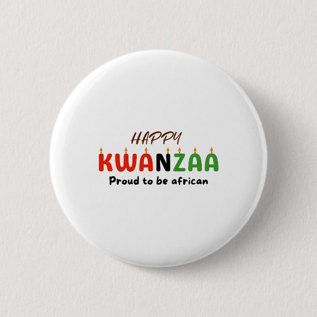 Kwanzaa Day  6 Cm Round Badge (Front)