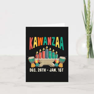 Kwanzaa Dec. 26th - Jan. 1st Candles Kinara Pan Af Card