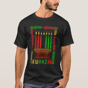 Kwanzaa Decorations Kwanzaa Candles 7 Principles O T-Shirt