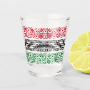 Kwanzaa Flag Patterns Shot Glass