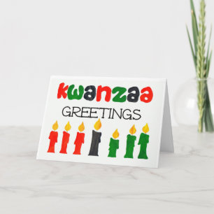 Kwanzaa Greetings Card with Candles