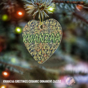 Kwanzaa Greetings Ceramic Tree Decoration