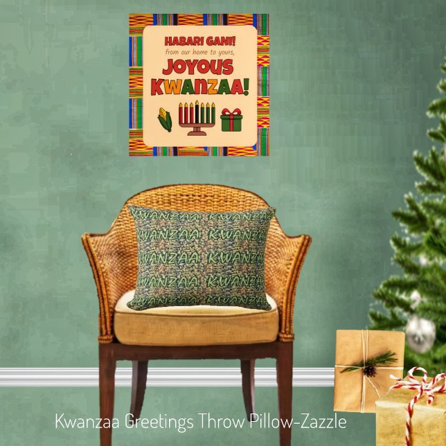 Kwanzaa Greetings Cushion (Creator Uploaded)