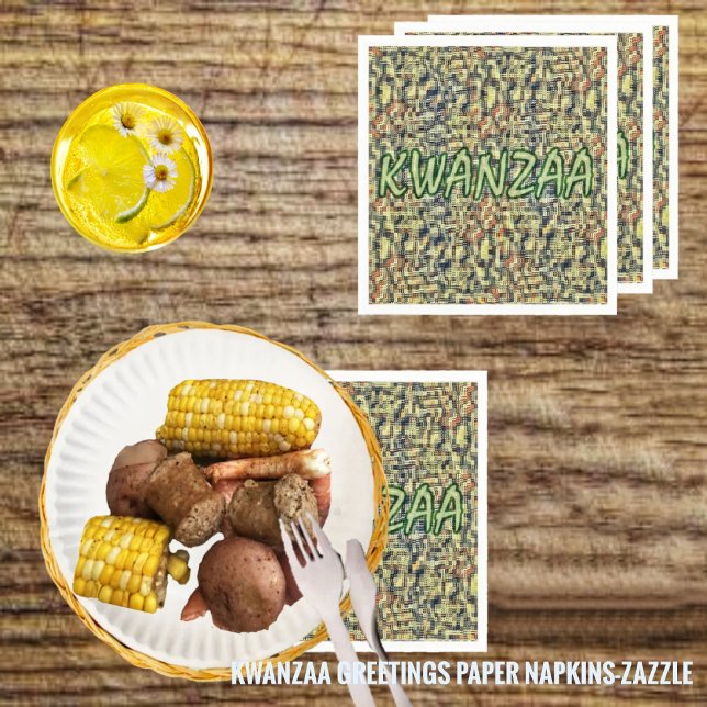 Kwanzaa Greetings Napkin (Creator Uploaded)