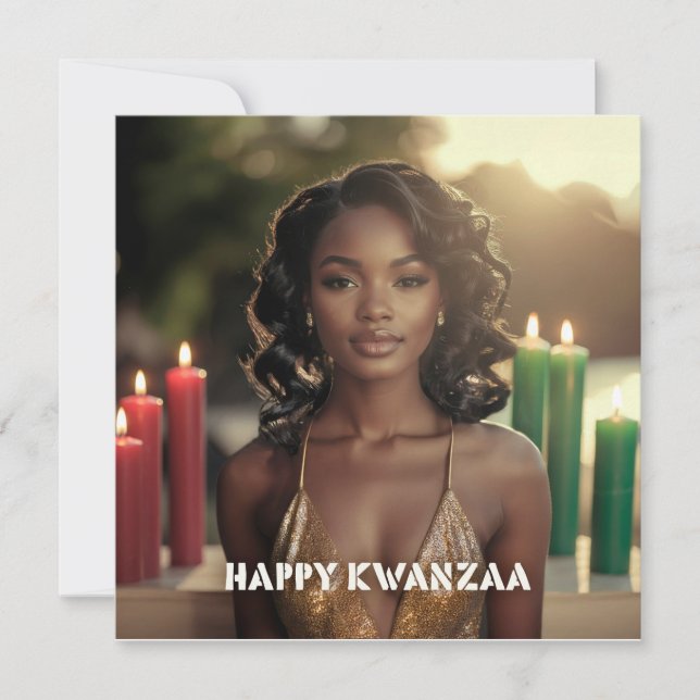 KWANZAA - HAPPY KWANZAA -  HOLIDAY CARD (Front)