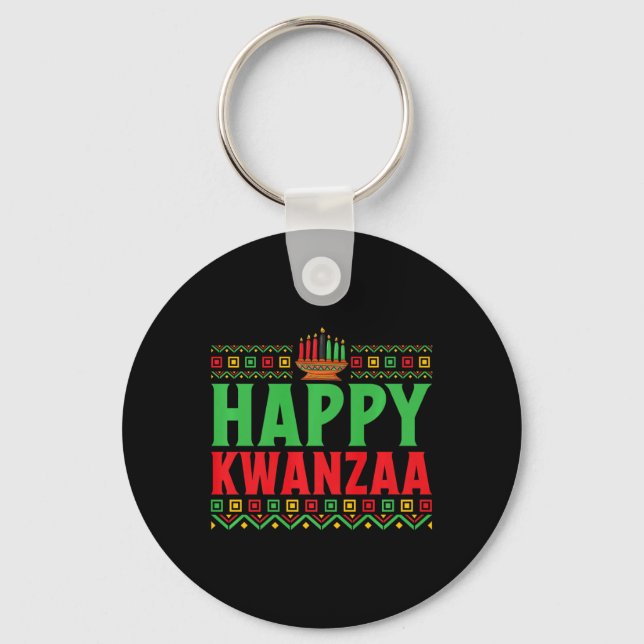 Kwanzaa - Happy Kwanzaa  Key Ring (Front)