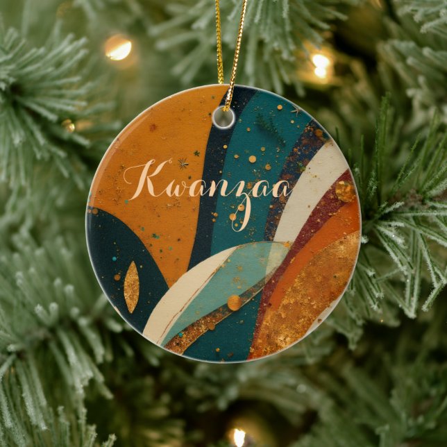 Kwanzaa Holiday Elegance  Ceramic Tree Decoration (Tree)