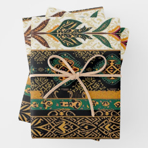 Kwanzaa Holiday Elegance Ornament Wrapping Paper Sheet
