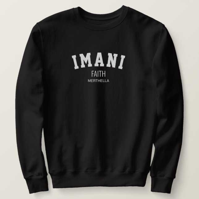 Kwanzaa IMANI Faith Personalised Sweatshirt (Design Front)