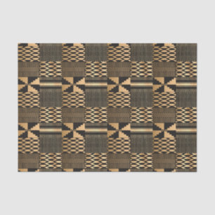 Kwanzaa Kente Print (Black/Gold) Tissue Paper