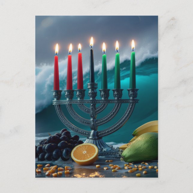 KWANZAA - KINARA and MAZAO -  Postcard (Front)