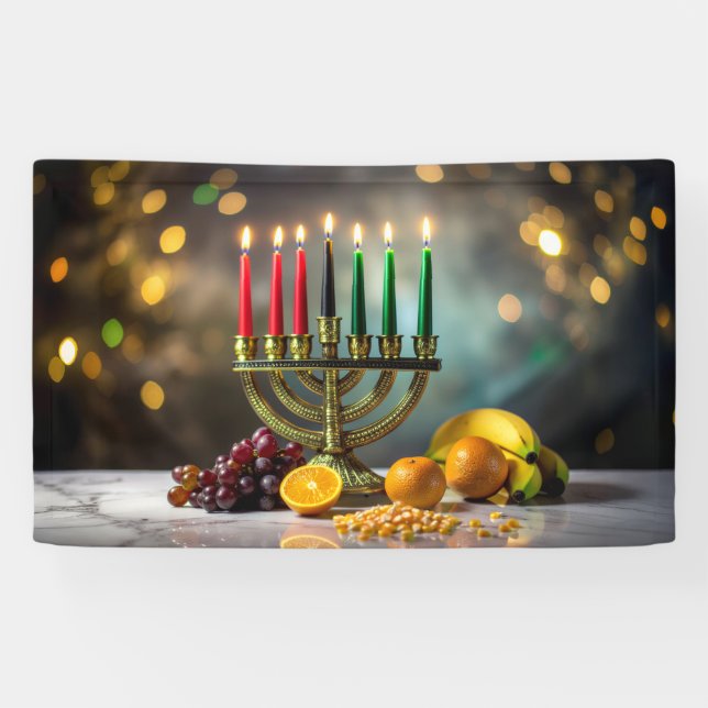 KWANZAA - KINARA -  BANNER (Horizontal)