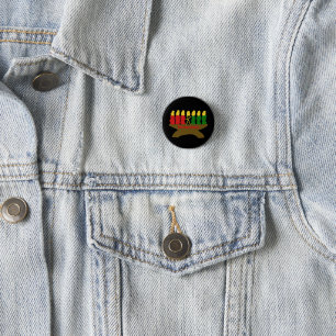 Kwanzaa Kinara Candles 3 Cm Round Badge