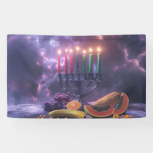KWANZAA - KINARA - MISHUMAA SABA - BANNER