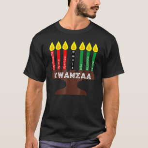 Kwanzaa Kinara Mishumaa With 7 Principles T-Shirt