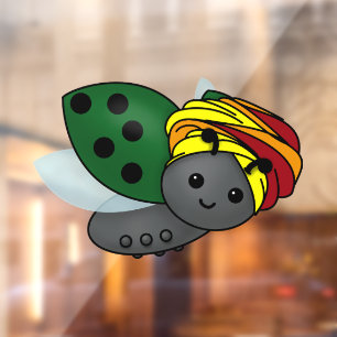 Kwanzaa Ladybug Window Cling
