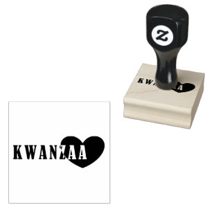 Kwanzaa Love Big Heart I Love Kwanzaa Rubber Stamp