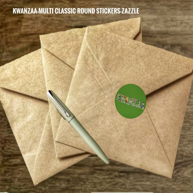 Kwanzaa-Multi Classic Round Sticker (Creator Uploaded)