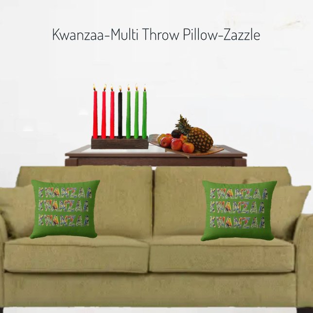 Kwanzaa- Multi Throw Pillow (Creator Uploaded)