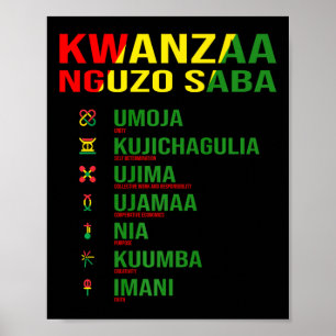 Kwanzaa - Nguzo Saba - The Seven Principles Design Poster