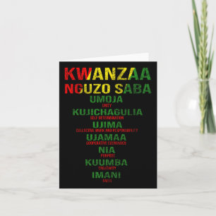 Kwanzaa - Nguzo Saba The Seven Principles Distress Card